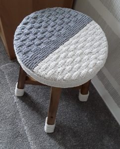 knitted stool top