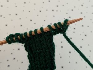 casting on knitwise at beginning of row