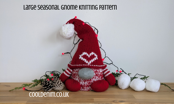 Large Gnome for all Seasons Knitting Pattern