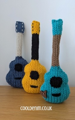 Aran Yarn knitted guitars