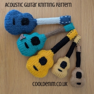 small knitted acoustic guitars