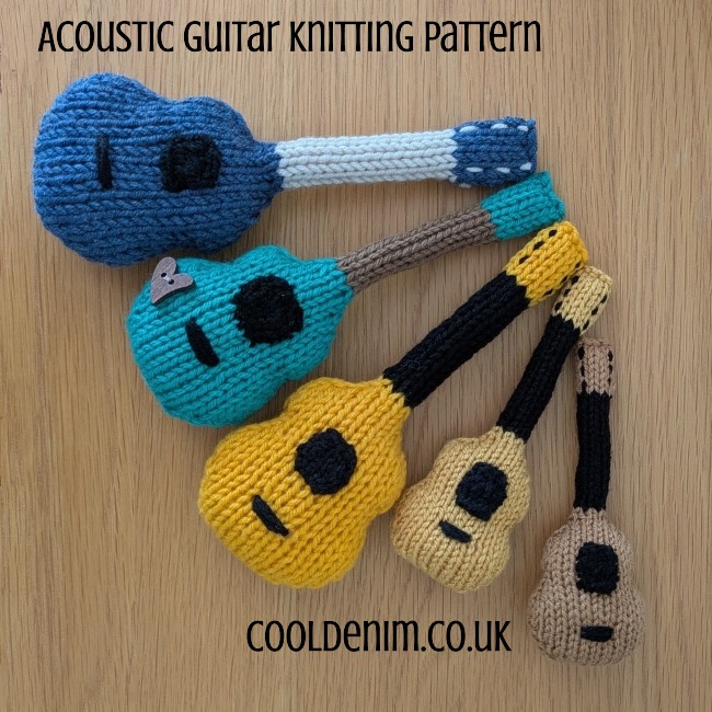 small knitted acoustic guitars